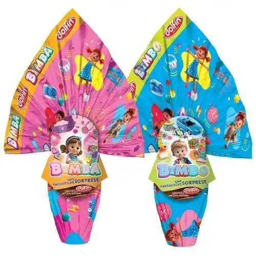 Dolfin Uovo Pasqua 150g Bimba + Bimbo Duo Cioccolato Sorpresa