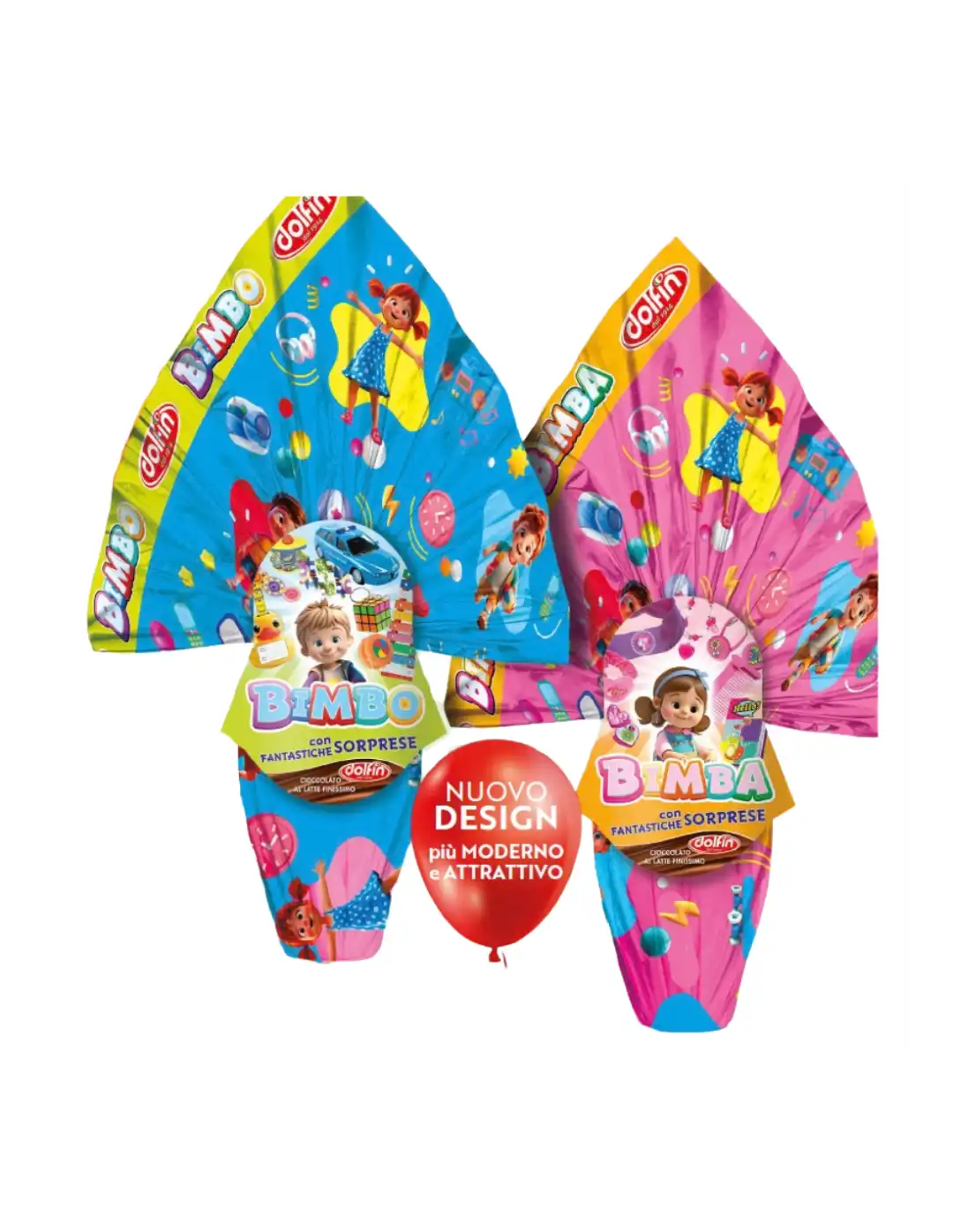 Dolfin Uovo Pasqua 150g Bimba + Bimbo Duo Cioccolato Sorpresa