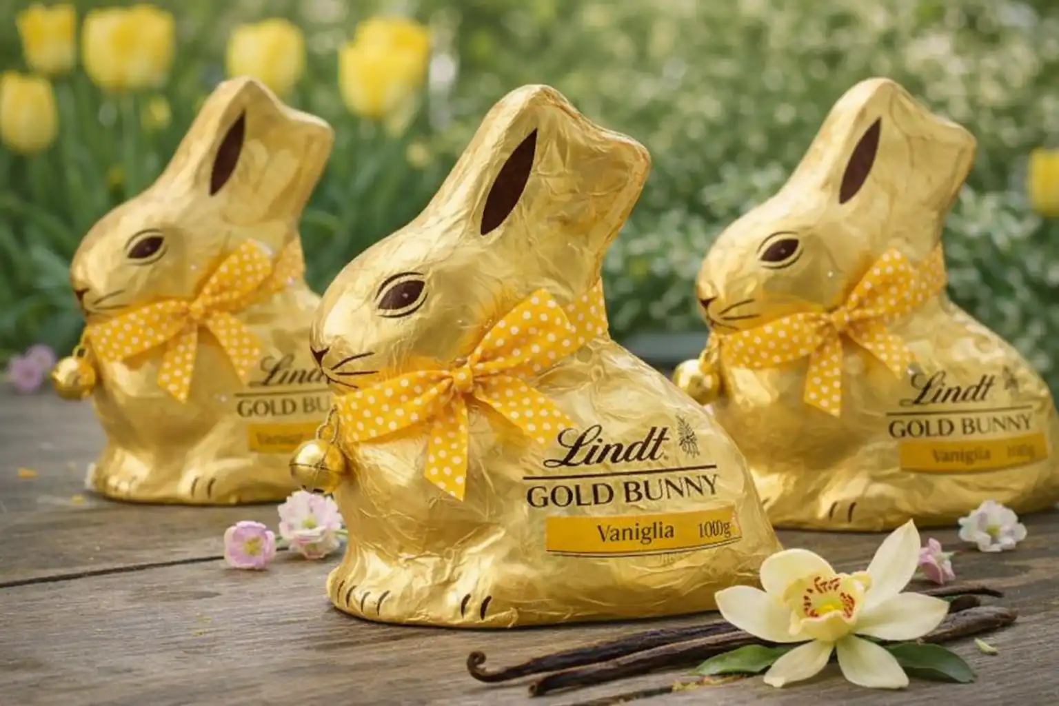 3 Lindt Gold Bunny Vaniglia 100g Cioccolato Latte Pasqua 2026 Regalo Ediz Top XL