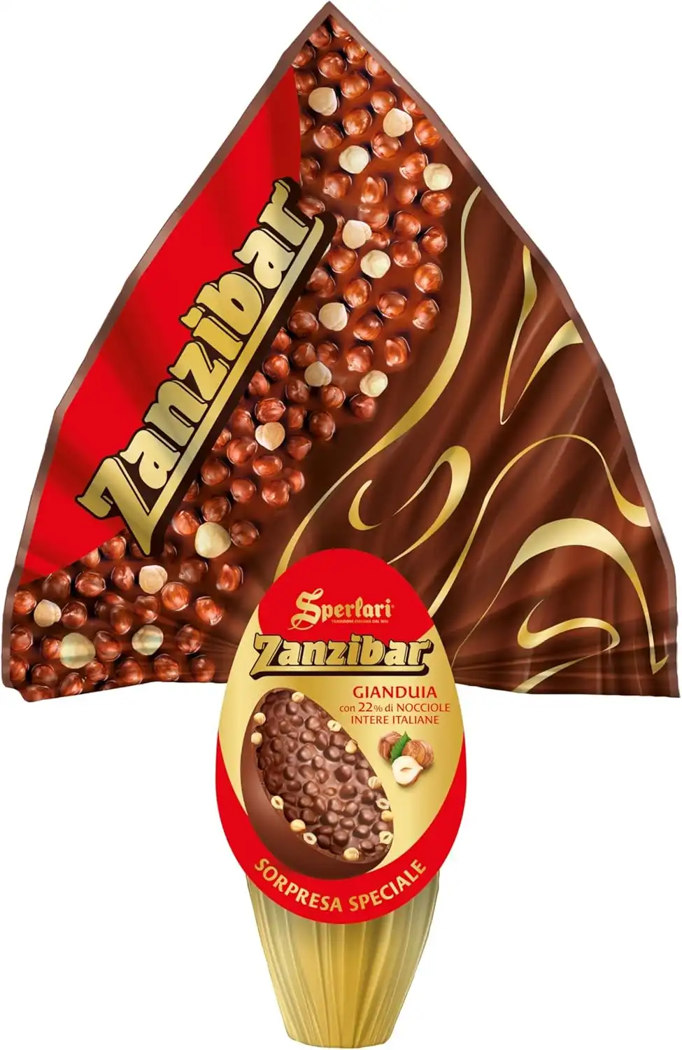 Sperlari Uovo Zanzibar Gianduia 350g Nocciole Intere Italiane 2026 con Sorpresa!