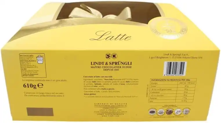Lindt&Sprungli Noccior Latte Classico 610g Uovo di Pasqua Nocciole IGP