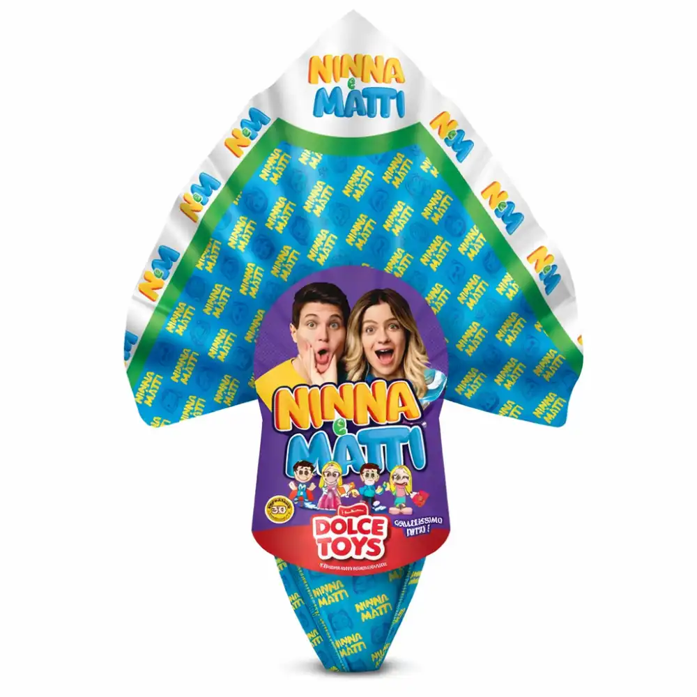 Dolce Toys Uovo Pasqua Ninna e Matti 250g Cioccolato al Latte