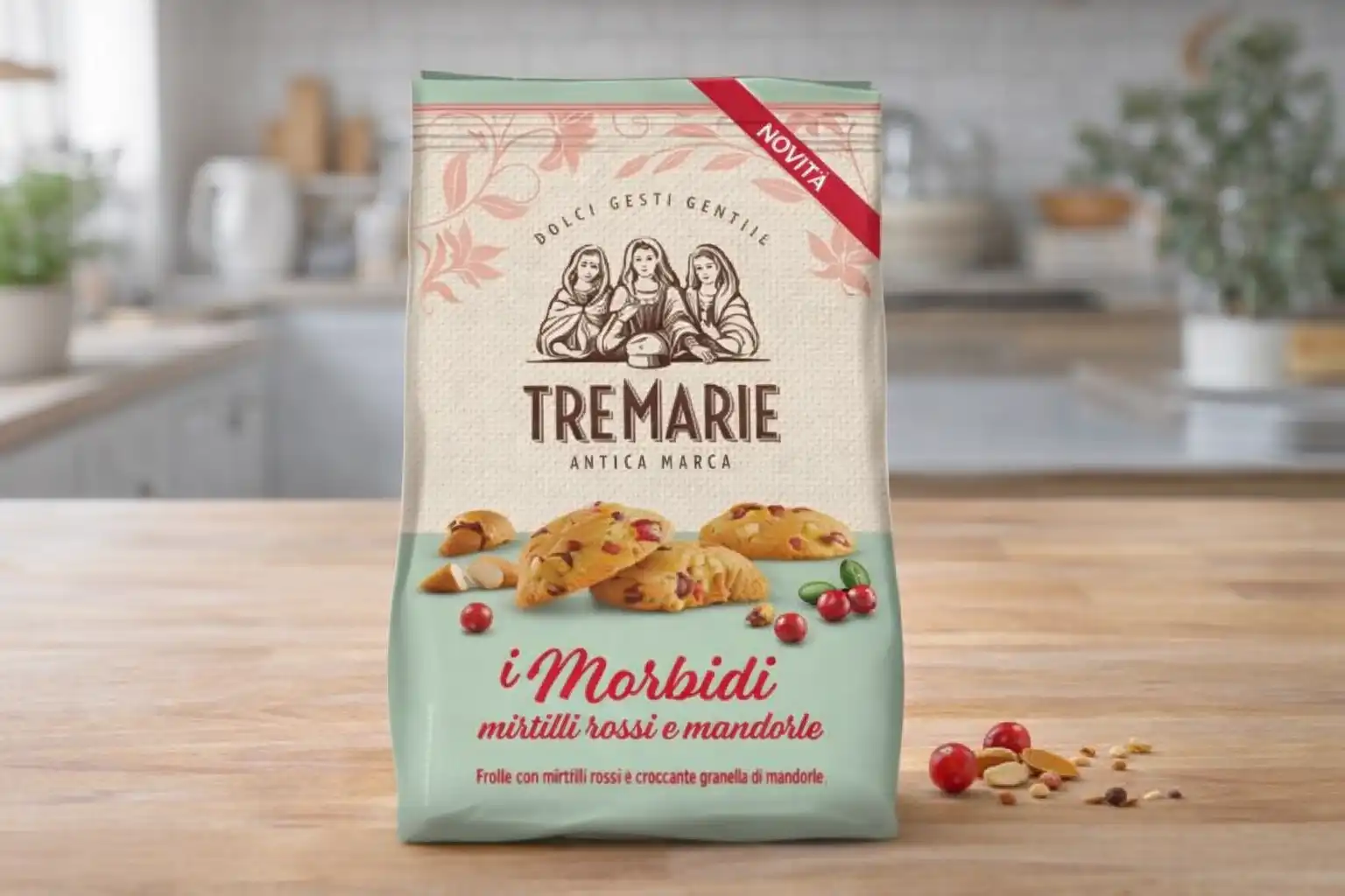 Tre Marie Biscotti Morbidi Mirtilli Rossi Mandorle 5 Confezioni Snack Dolci