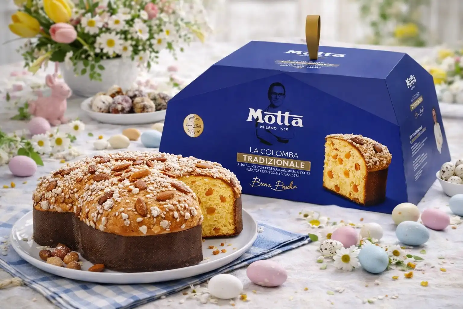 Colomba Tradizionale Motta Bruno Barbieri con Canditi e Mandorle 900 grammi