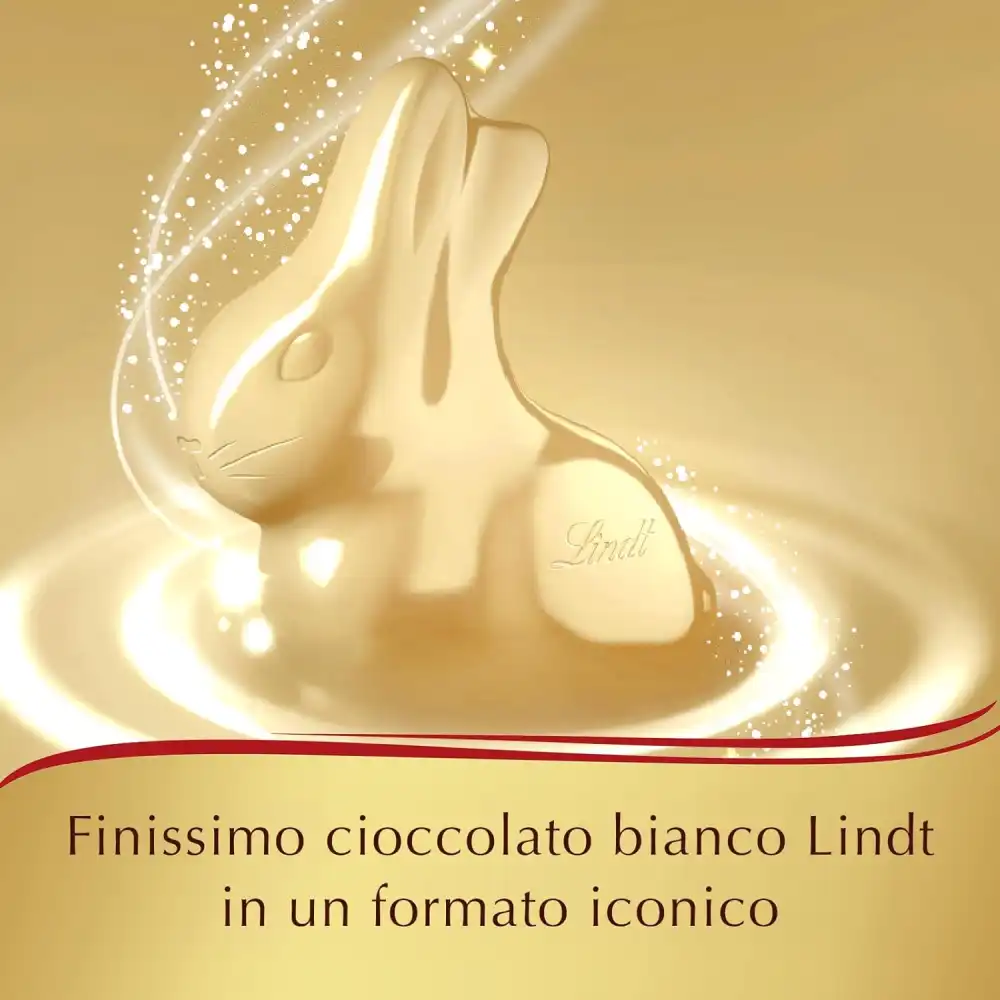Lindt Gold Bunny Cioccolato Bianco 100g Coniglio Pasqua Idea Regalo Premium