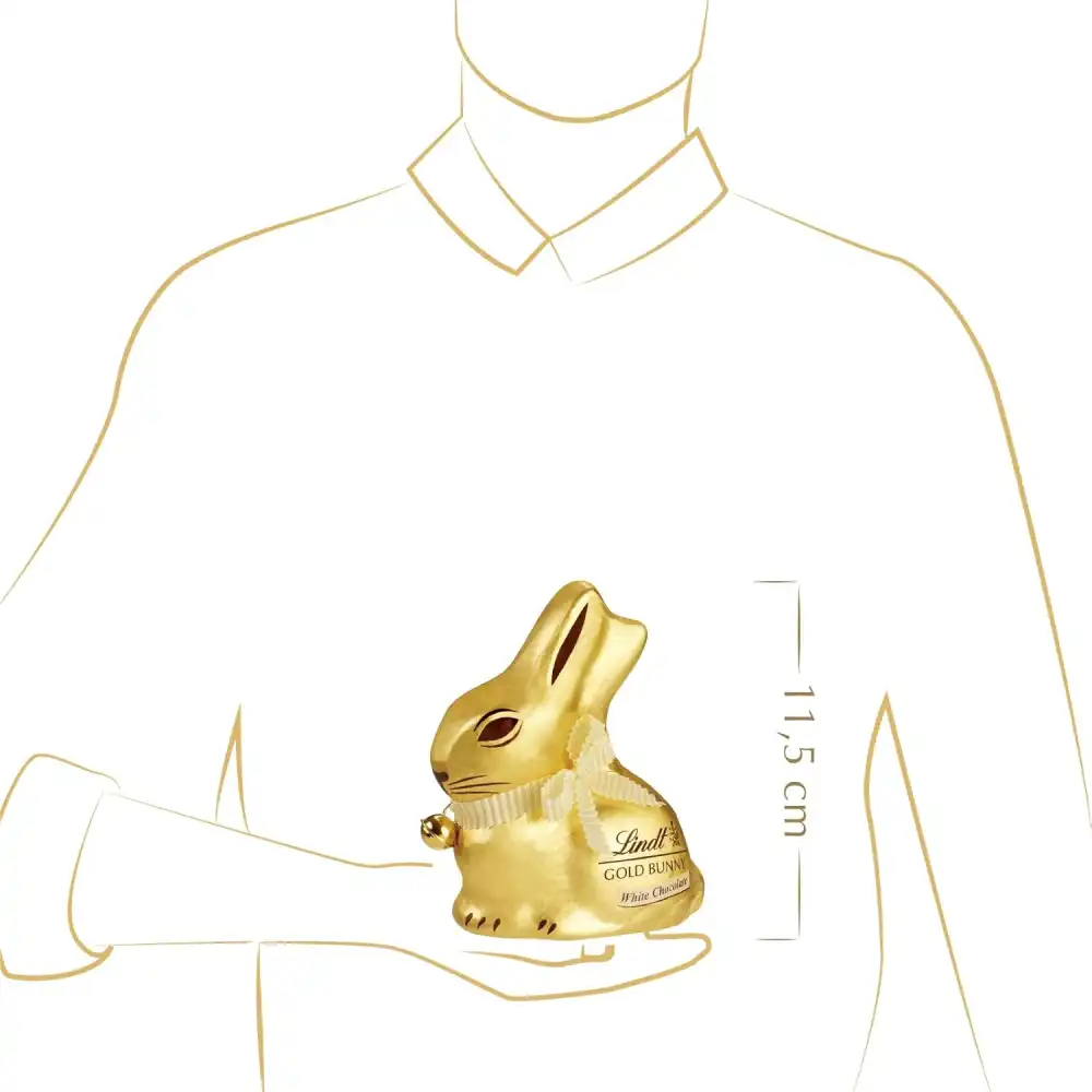 Lindt Gold Bunny Cioccolato Bianco 100g Coniglio Pasqua Idea Regalo Premium