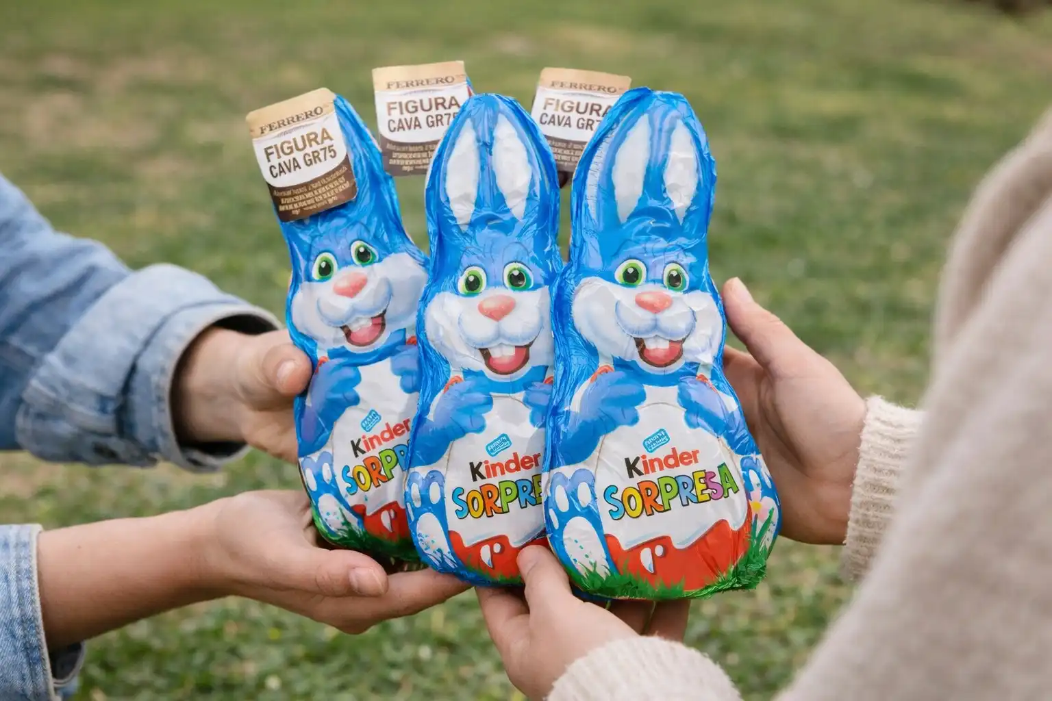 3 Pezzi Ferrero Figura Cava Cioccolato 75g Con Sorpresa Pasqua Kinder