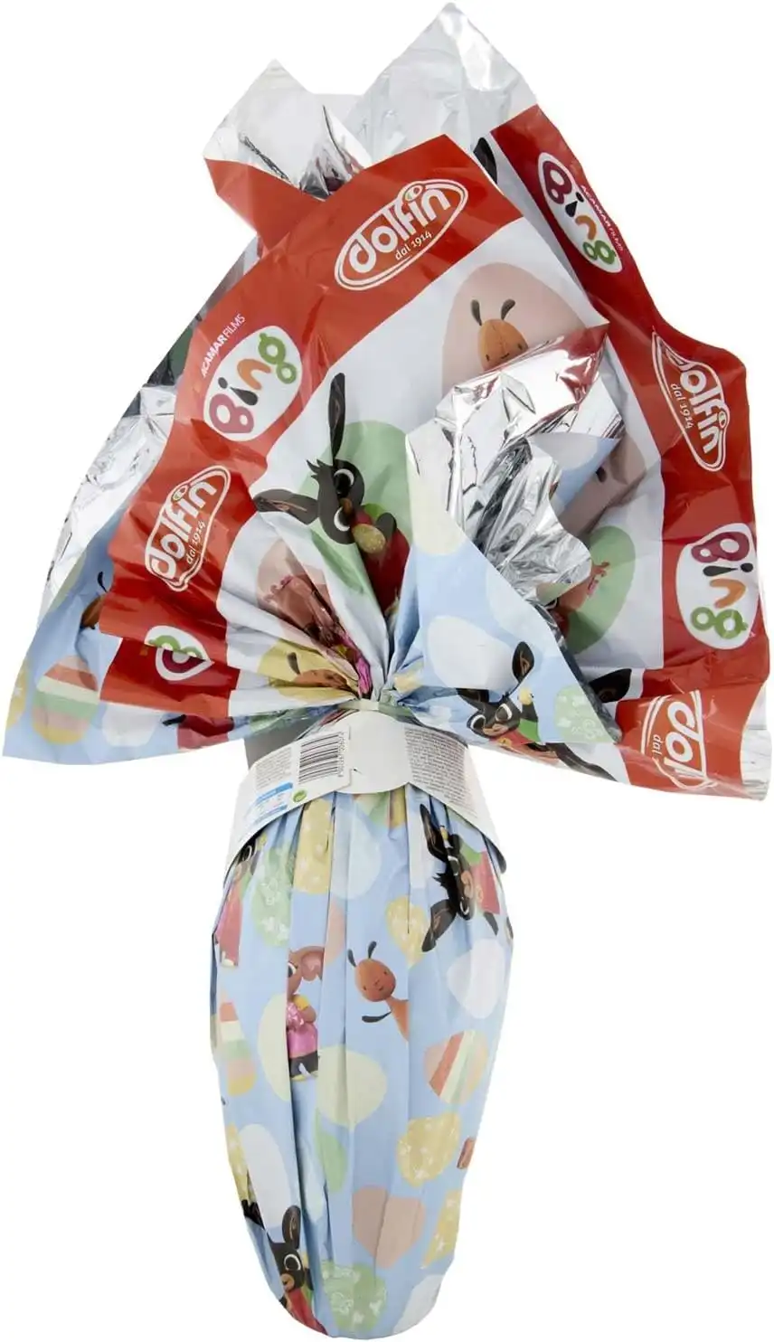 Dolfin Uovo Bing 320g Con Peluche Cioccolato Latte Finissimo Uova di Pasqua