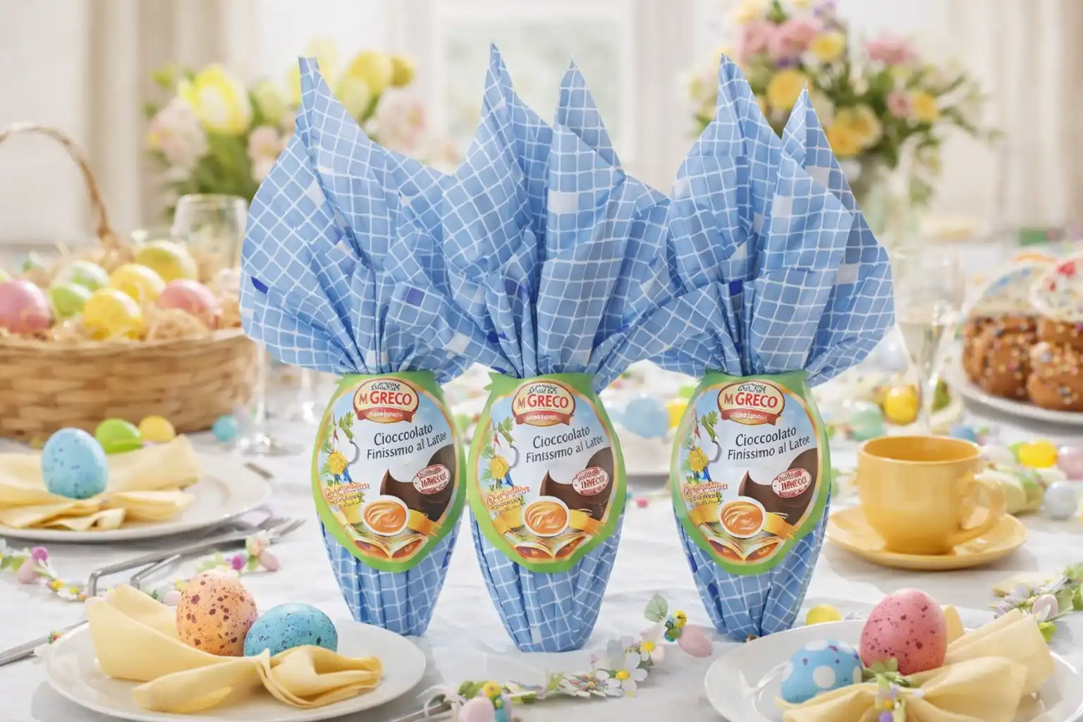 3 Uova Greco Latte 100g Fazzolettato Cioccolato Pasqua Edizione 2026 Offerta