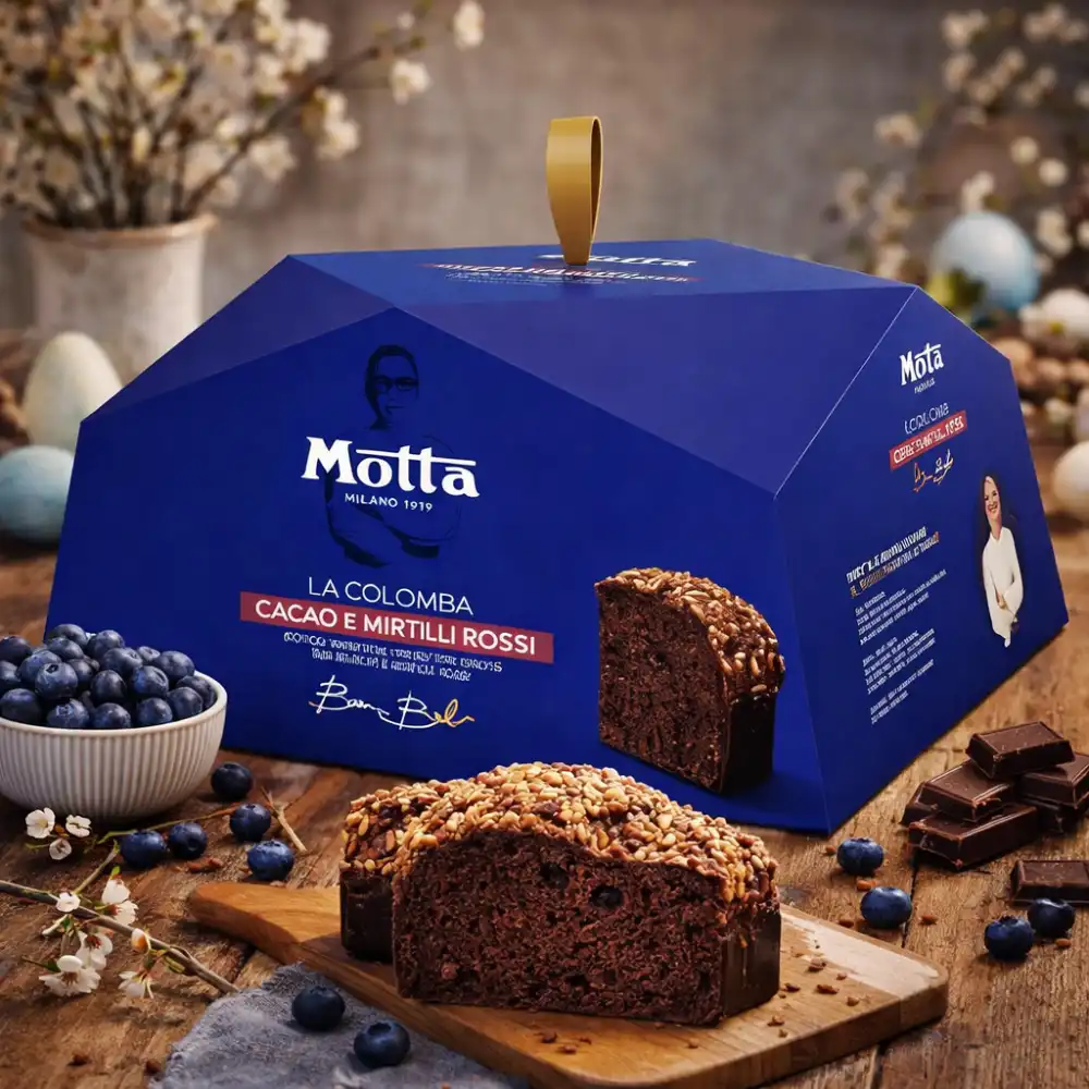 Motta Colomba Cacao e Mirtilli Rossi 750g Dolce Pasqua 2026 Artigianale