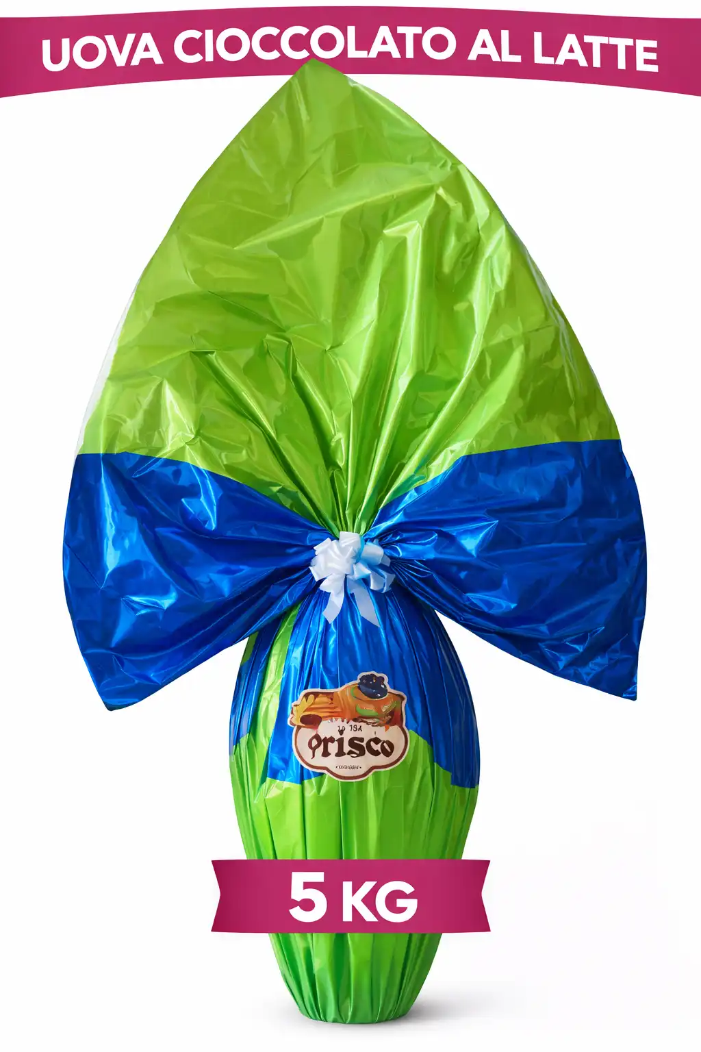 Prisco Uovo Cioccolato al Latte 5Kg Gigante Con Sorpresa Uova di Pasqua 2026