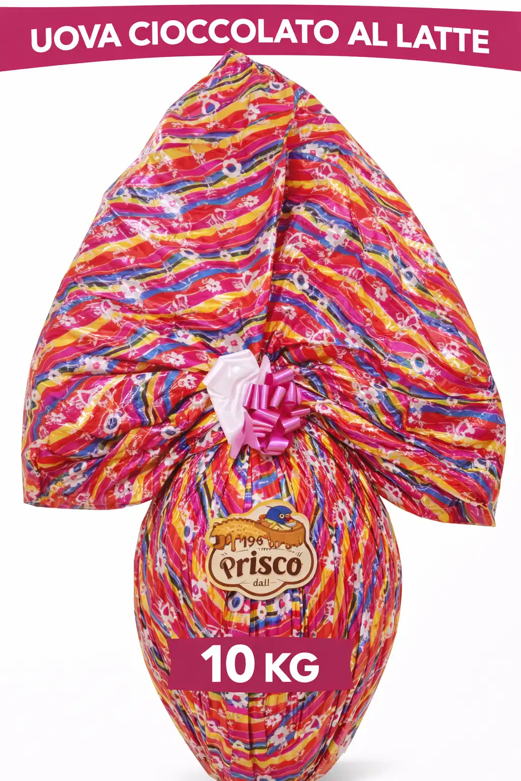 Prisco Uovo Cioccolato al Latte 10Kg Gigante Con Sorpresa Uova di Pasqua 2026
