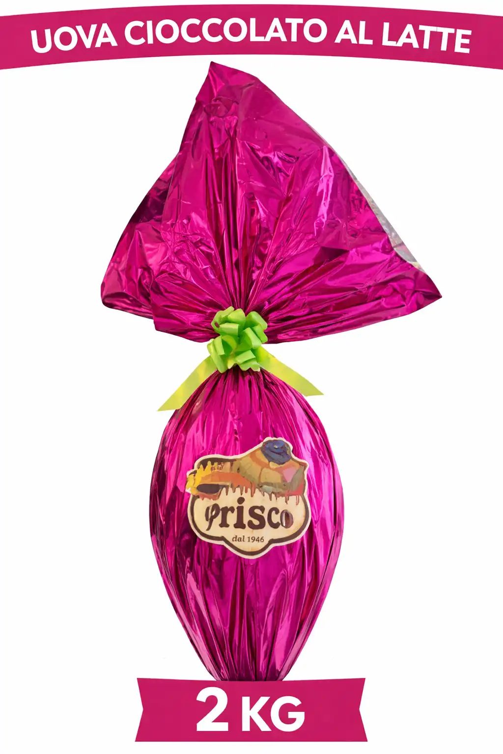 Prisco Uovo Cioccolato al Latte 2Kg Gigante Con Sorpresa Uova di Pasqua 2026