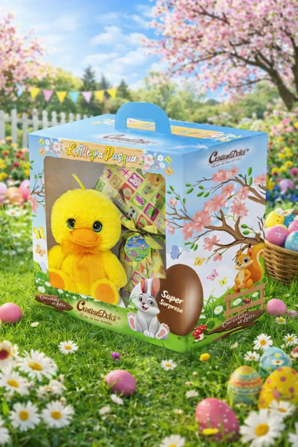 Scatola Uovo Cioccolato 100g Peluche Cane Orso Pulcino + Uova Pasqua 2026