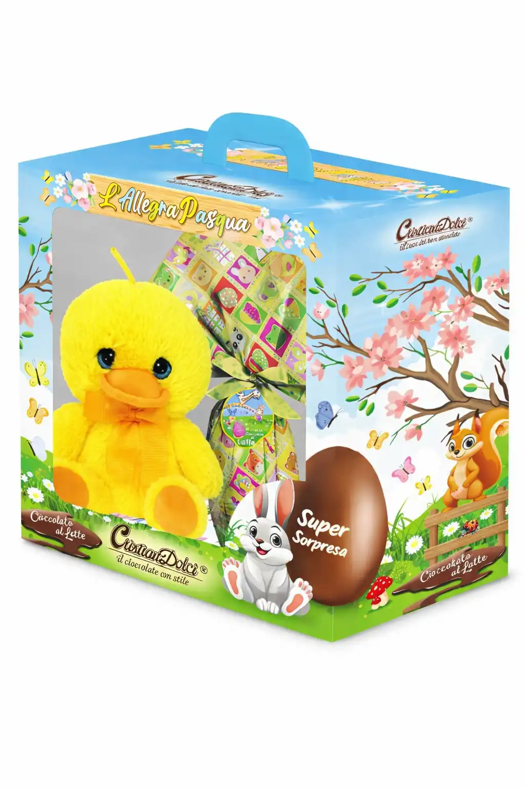 Scatola Uovo Cioccolato 100g Peluche Cane Orso Pulcino + Uova Pasqua 2026