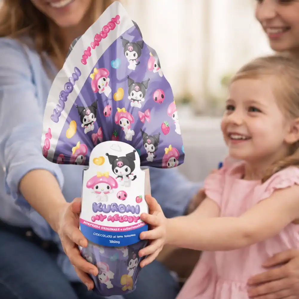 Kuromi My Melody Uovo Pasqua 150g Cioccolato Latte Sorpresa 2026