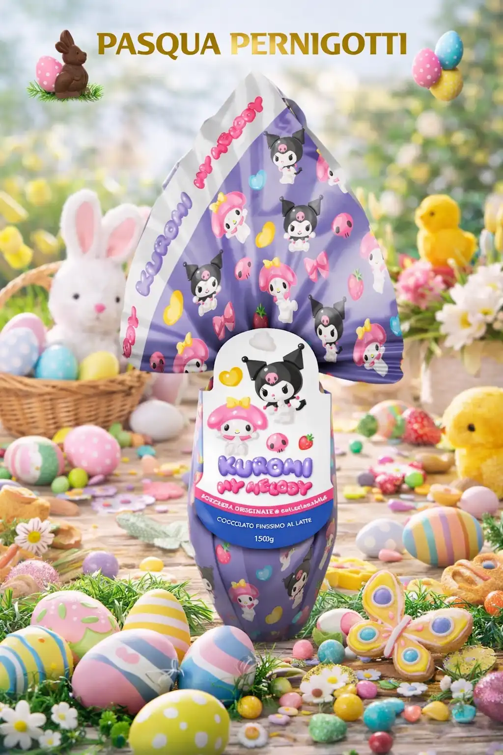 Kuromi My Melody Uovo Pasqua 150g Cioccolato Latte Sorpresa 2026