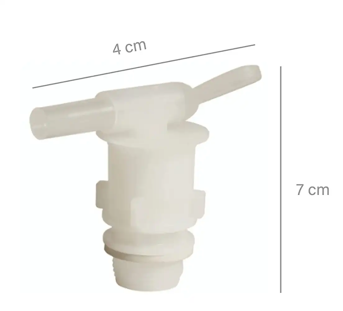 Rubinetto per Tanica e Fusti Resistente e Adattabile Bianco 4xh7cm Made in Italy