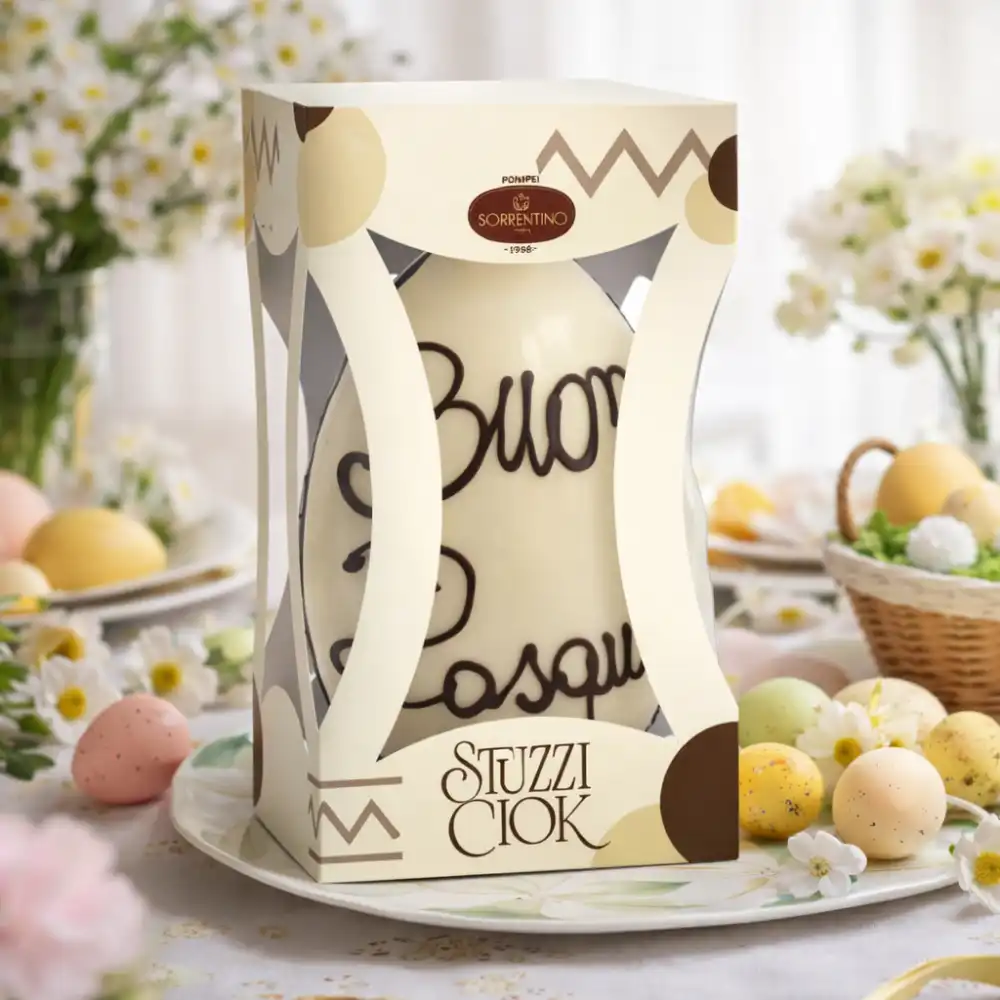 Uovo Decorato 800g Cioccolato Bianco In Astuccio Regalo Pasqua Edizione 2026