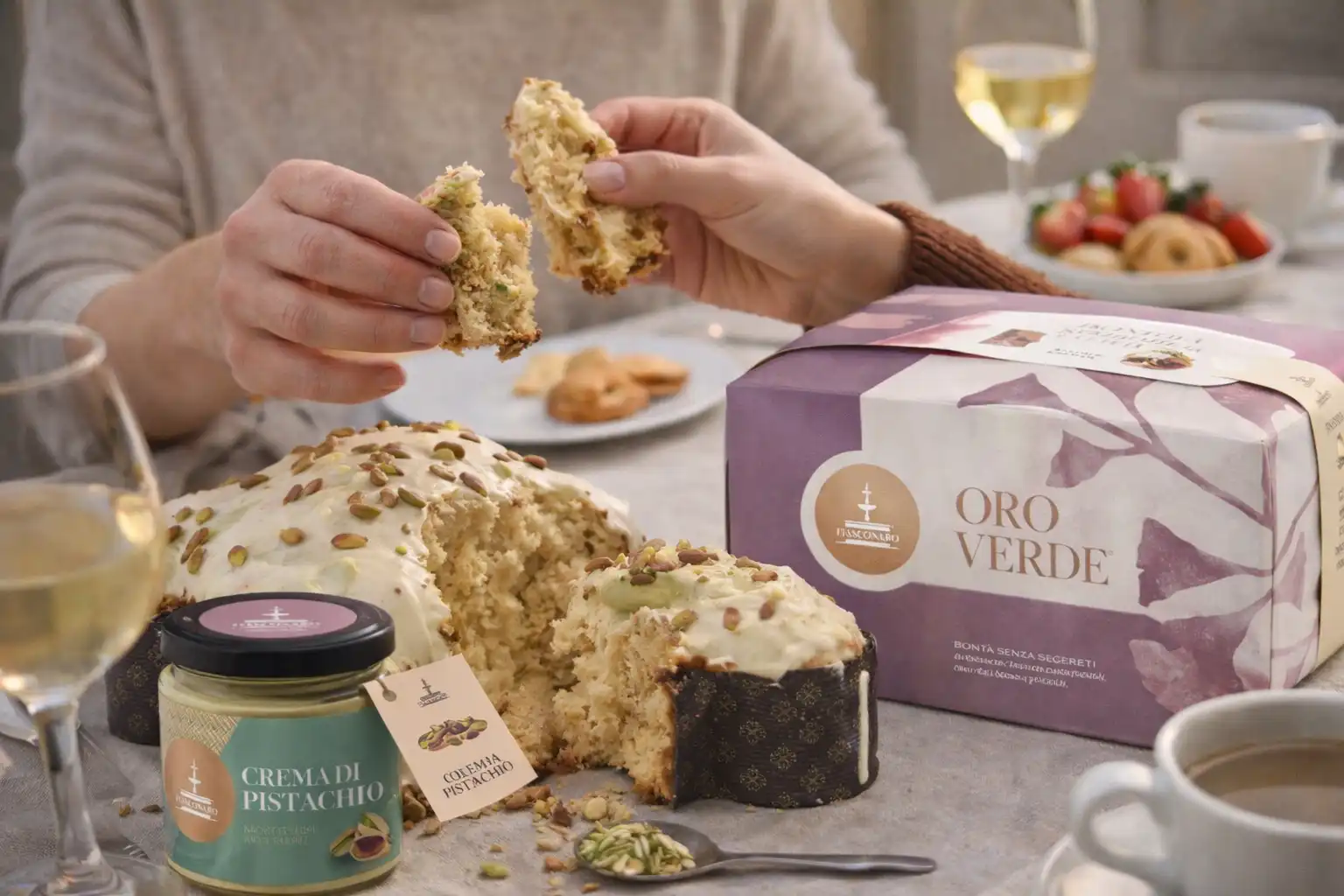 Fiasconaro Colomba Oro Verde 1Kg Crema Pistacchio Dolce Pasqua Sicilia
