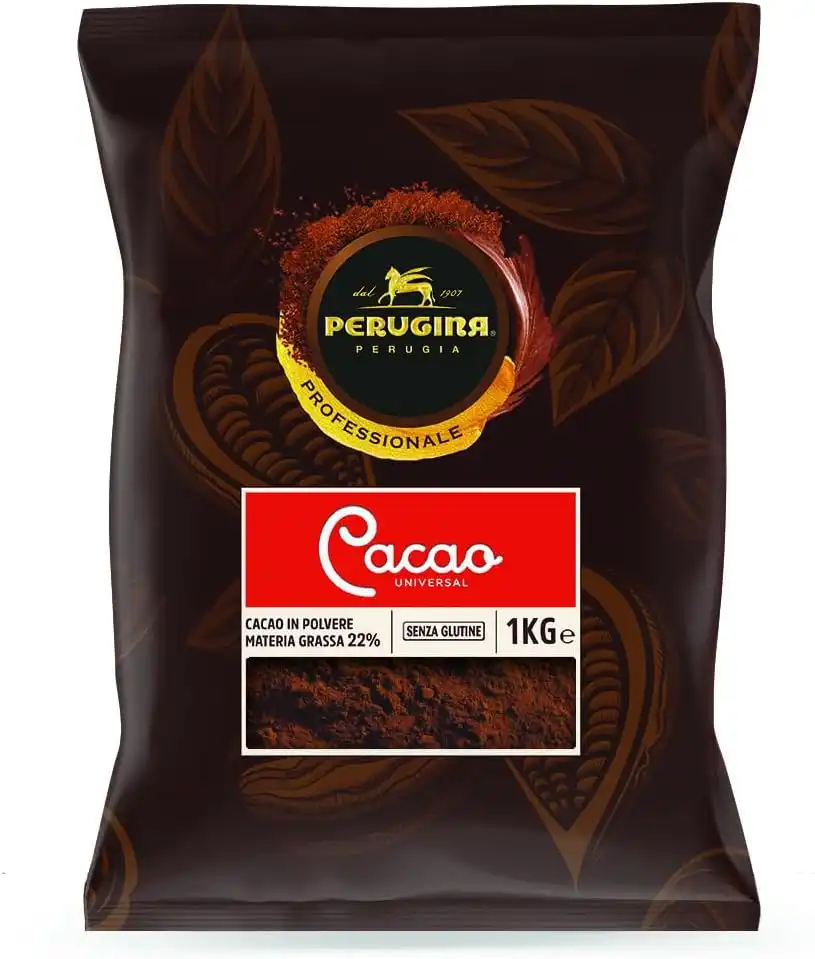 Perugina Cacao in Polvere Professionale 1Kg Cacao Amaro Senza Glutine