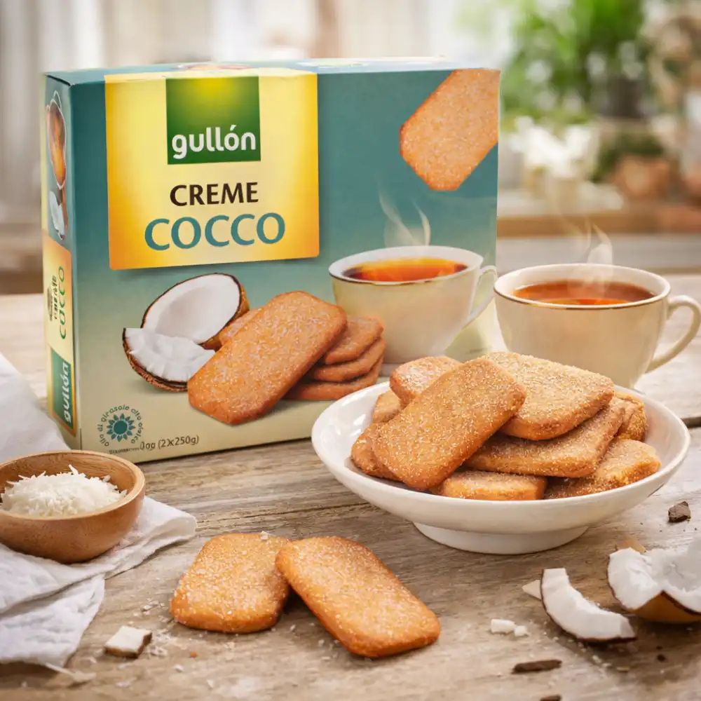 7 Gullon Biscotti Creme Cocco 500g Biscotti Ripieni Snack Colazione Dolce