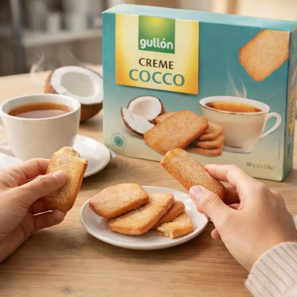 7 Gullon Biscotti Creme Cocco 500g Biscotti Ripieni Snack Colazione Dolce