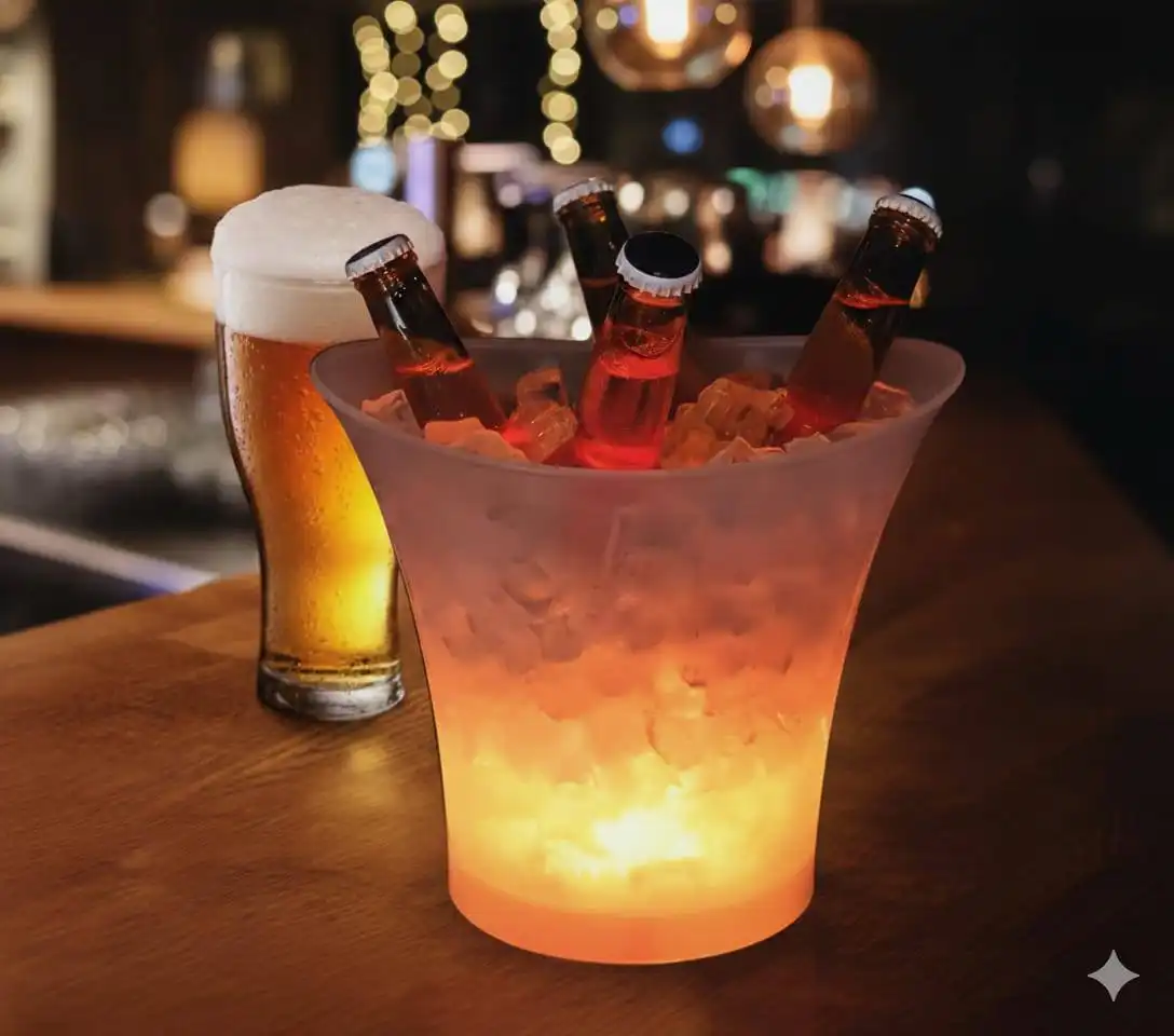 Secchiello Ghiaccio LED Bluetooth Musica 7L Porta Bottiglie DGBAVARIA Bar Festa