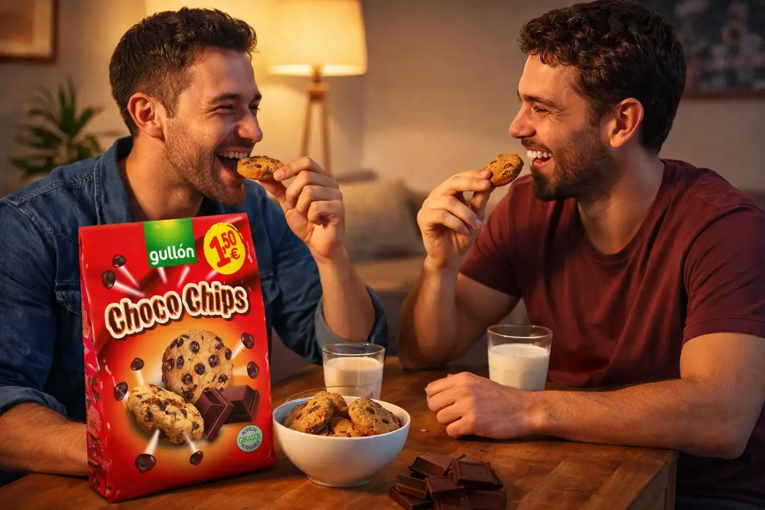 10x Gullon Choco Chips Biscotti con Gocce di Cioccolato 175g Snack Dolce