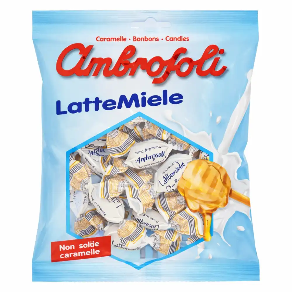 Ambrosoli Caramelle Latte e Miele 1kg Lattemiele Classiche 180 Pezzi