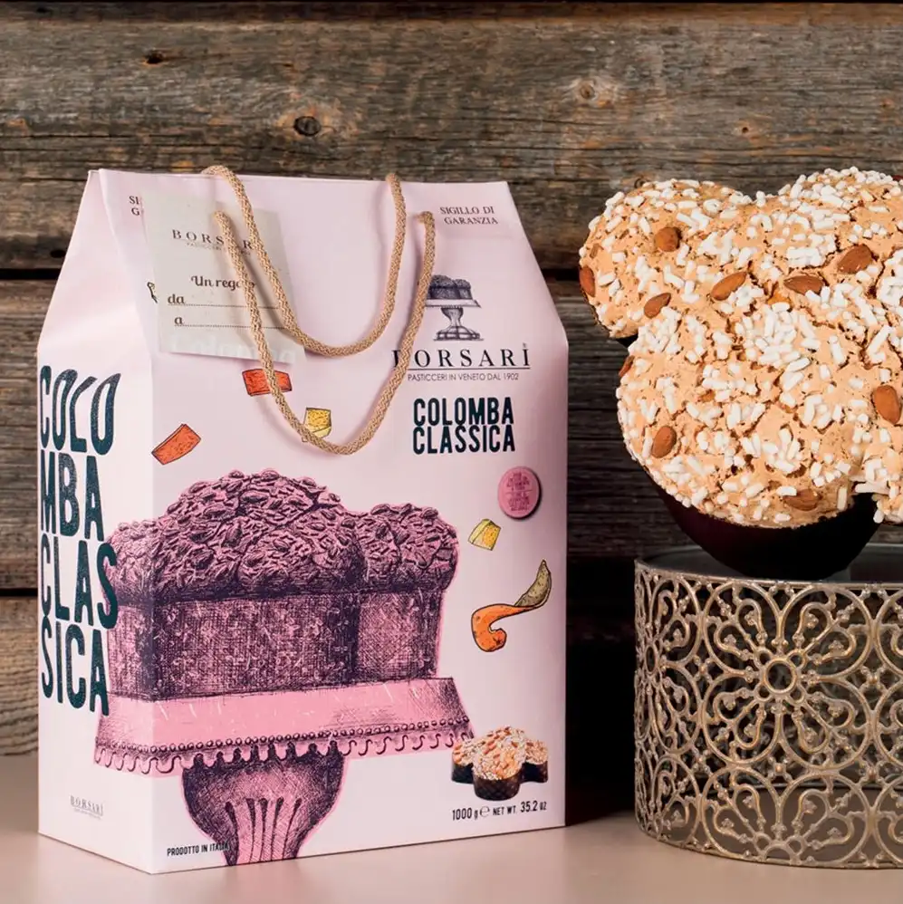 Colomba Borsari Classica 1kg Con Shopper Dolce Pasqua Tradizionale Top