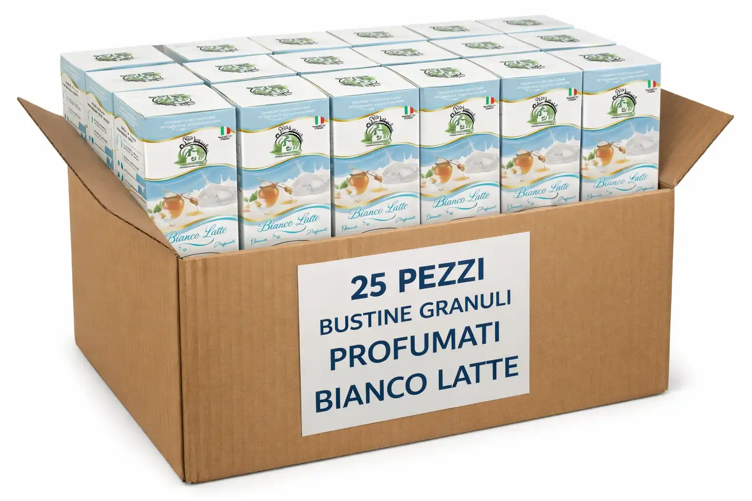 25x Bustine Granuli Profumati Bianco Latte Deodorante Cassetti Armadi