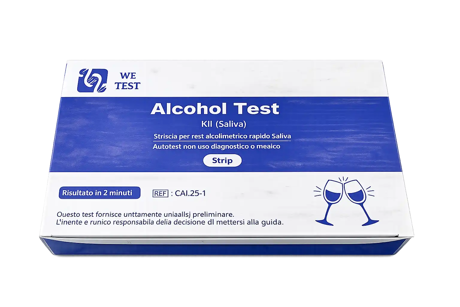 Alcohol Test Saliva Kit 20 Strisce Test Alcol Rapido 2 Minuti Monouso Pratico
