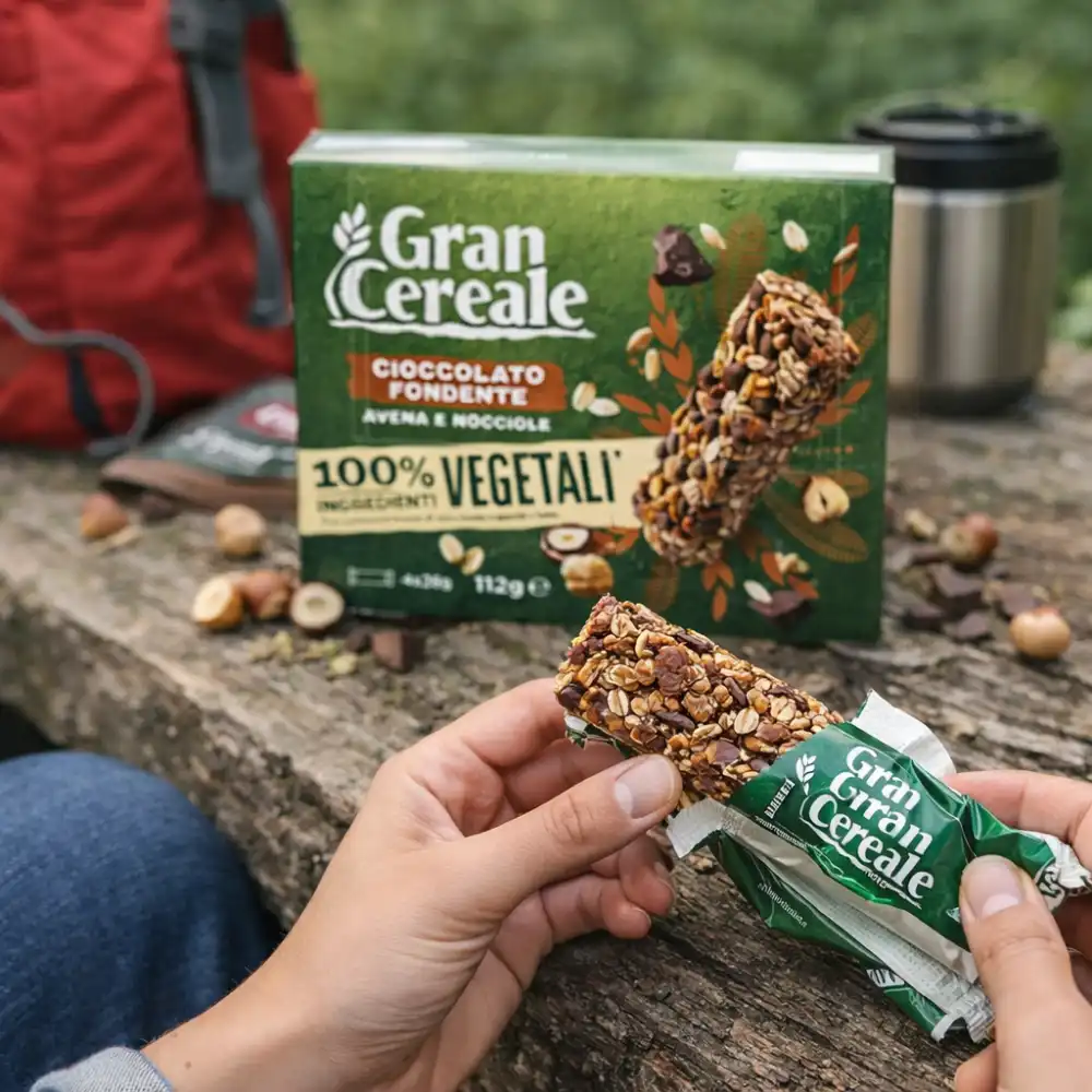 10x Barilla Gran Cereale Barrette Veg Cioccolato Fondente Avena Nocciole