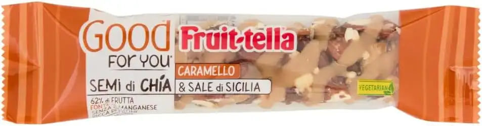 Fruittella Good For You Barrette Caramello Chia Frutta Secca 16 Snack Box