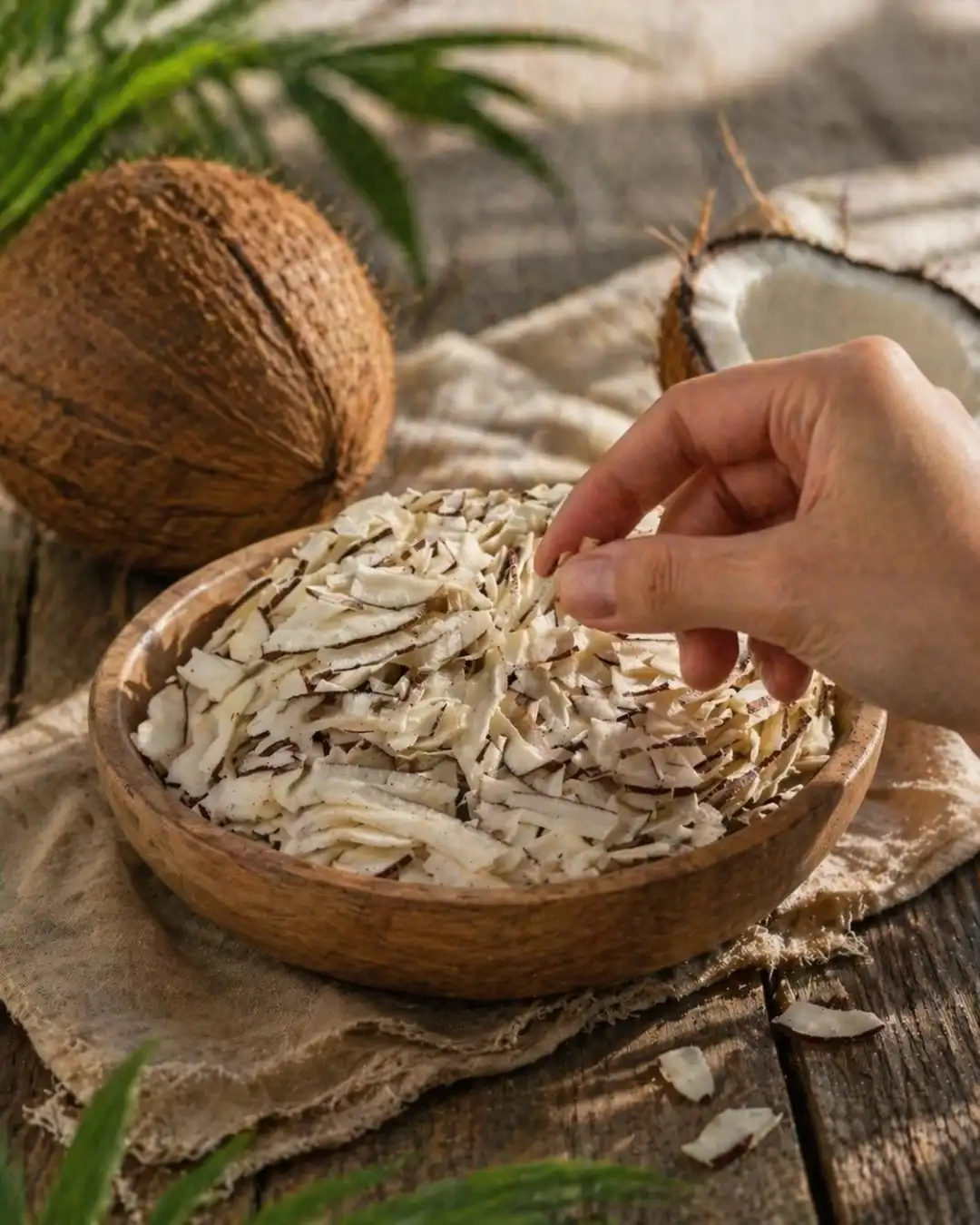 Cocco Naturale A Fette 1Kg Origine Sri Lanka Snack Frutta Secca Naturale