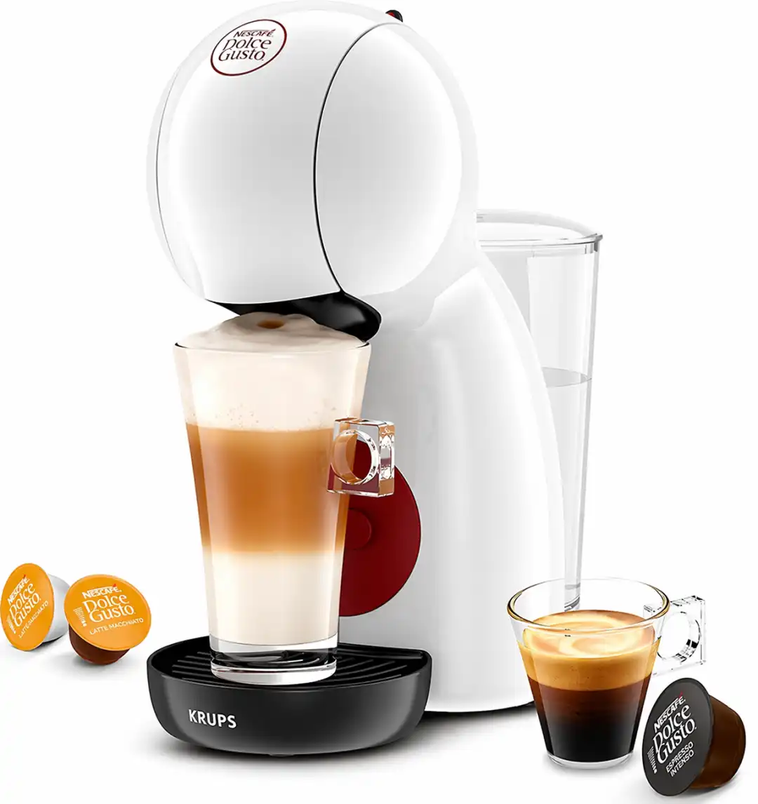 Krups Piccolo XS Dolce Gusto Macchina Capsule Bianca 15 Bar Compatta Design Slim