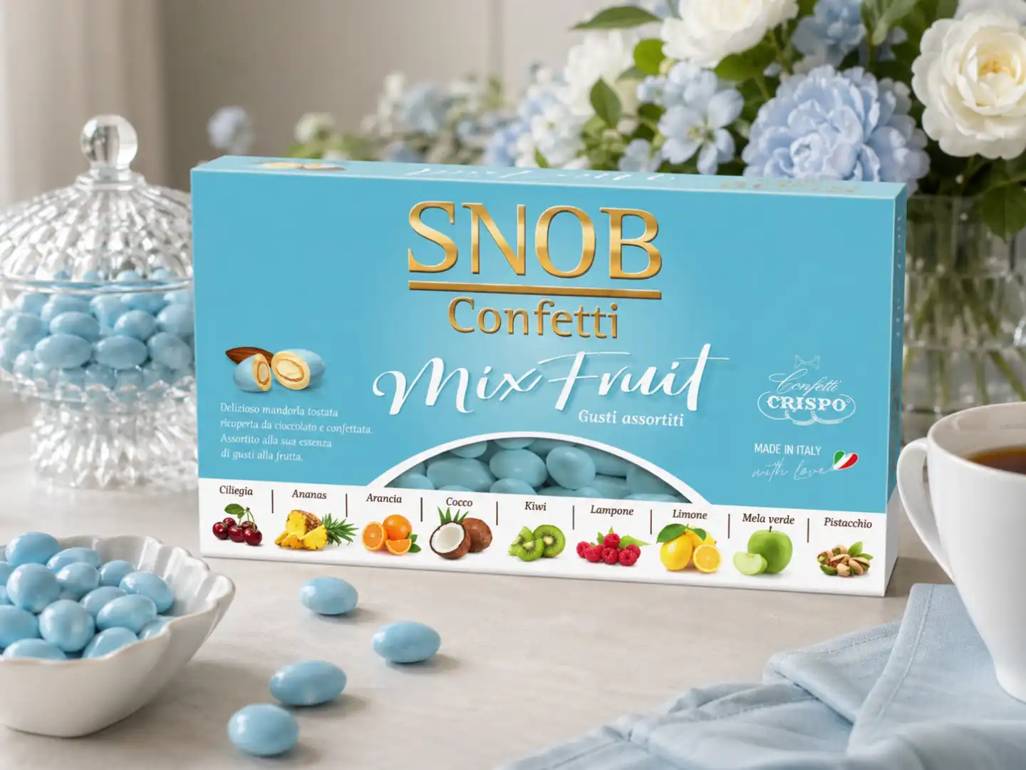 Crispo Snob Mix Fruit Celeste 1Kg Confetti Mandorla Assortiti Premium QualitaTop