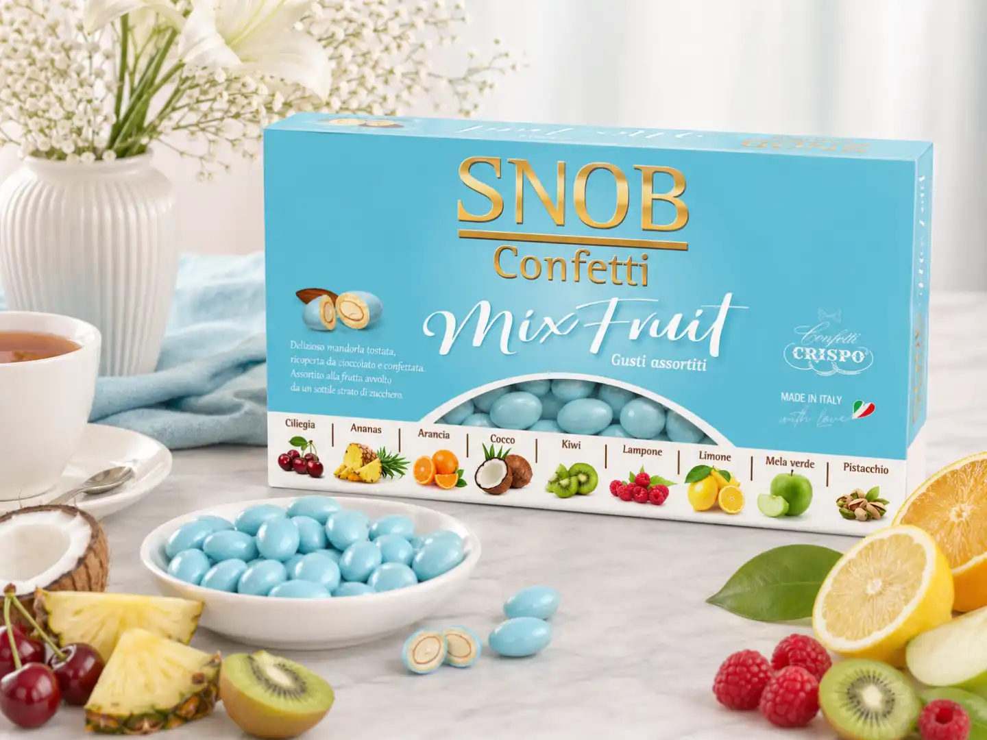 Crispo Snob Mix Fruit Celeste 1Kg Confetti Mandorla Assortiti Premium QualitaTop