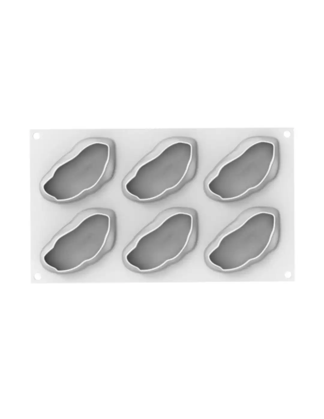 Stampo Silicone Pistacchio 6 Cavita 120ml Frutta Realistica Con Cutter Pro