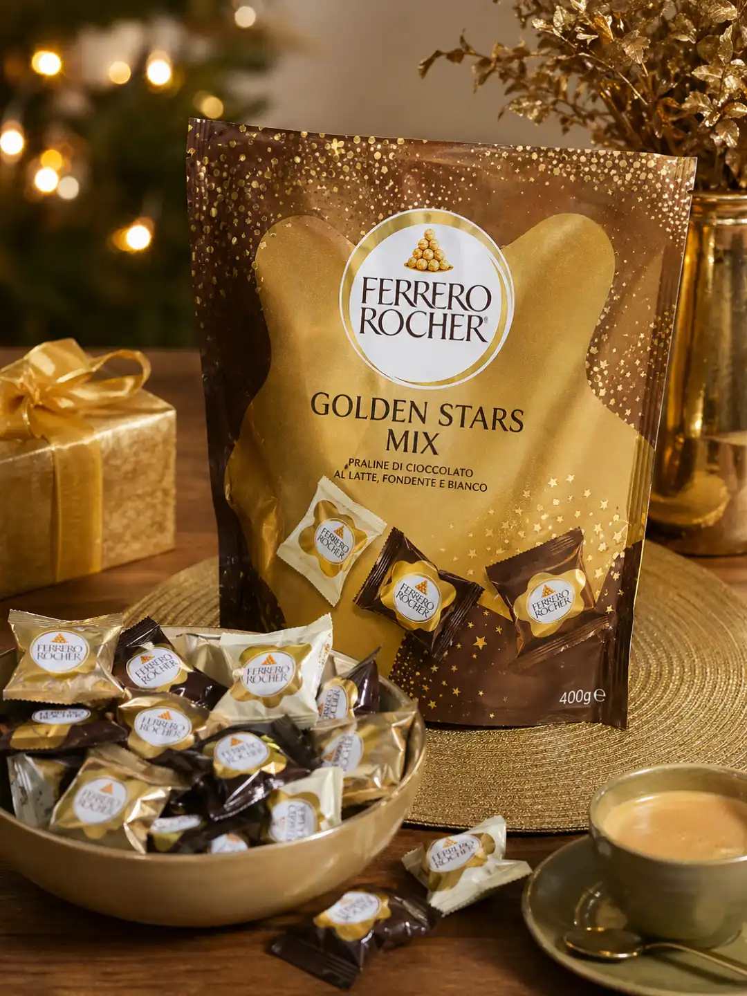 Ferrero Rocher Golden Stars Mix 460g Cioccolatini Assortiti Regalo Snack