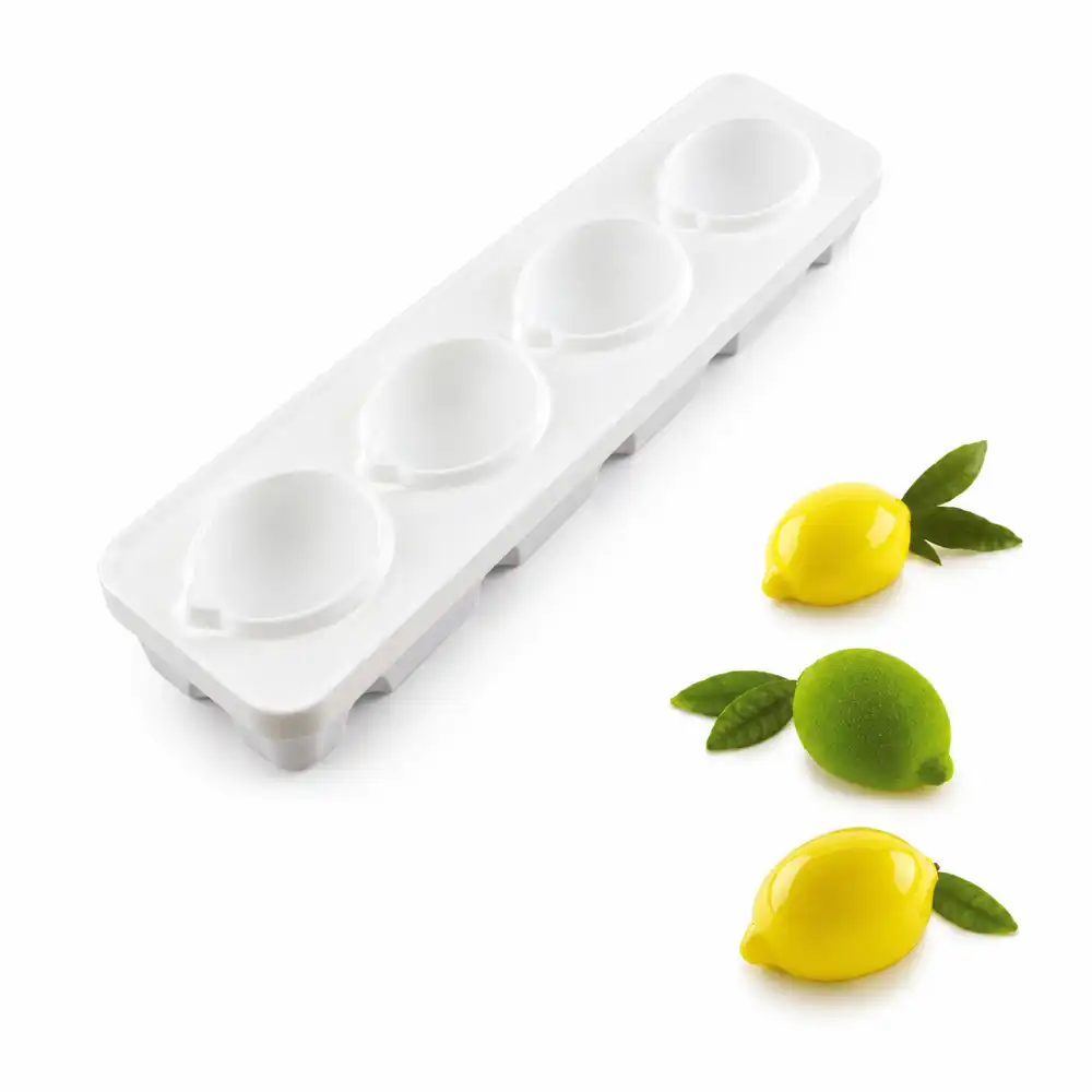 Stampo Silicone Lime 120 3D Frutta Realistica 4 Cavita Con Supporto Pro
