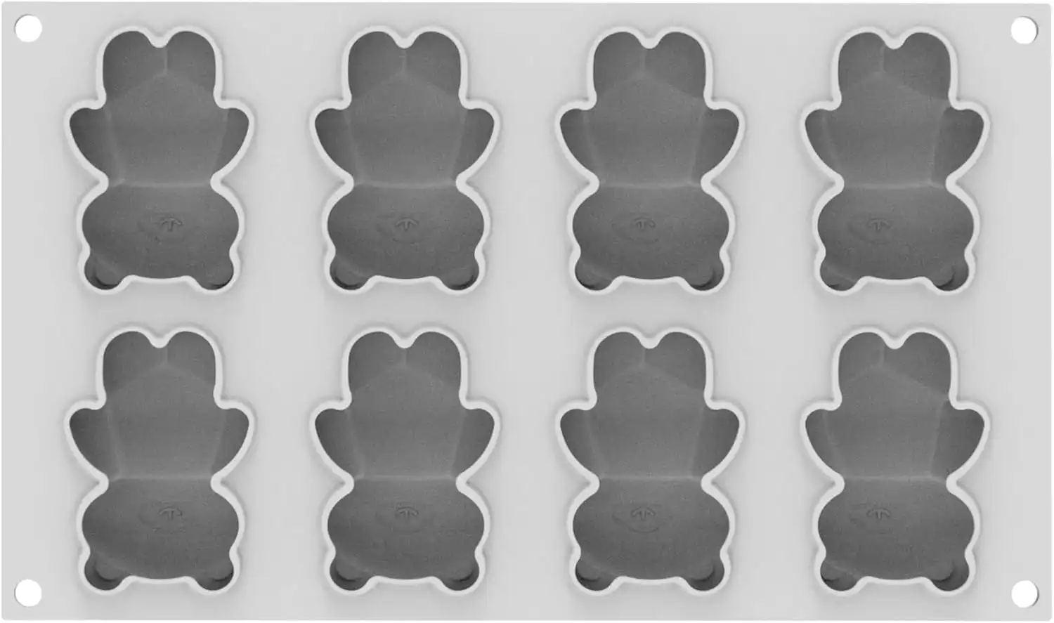 Stampo Silicone Teddy Bear 68 8 Cavita 3D Realistico Con Cutter Dolci Pro