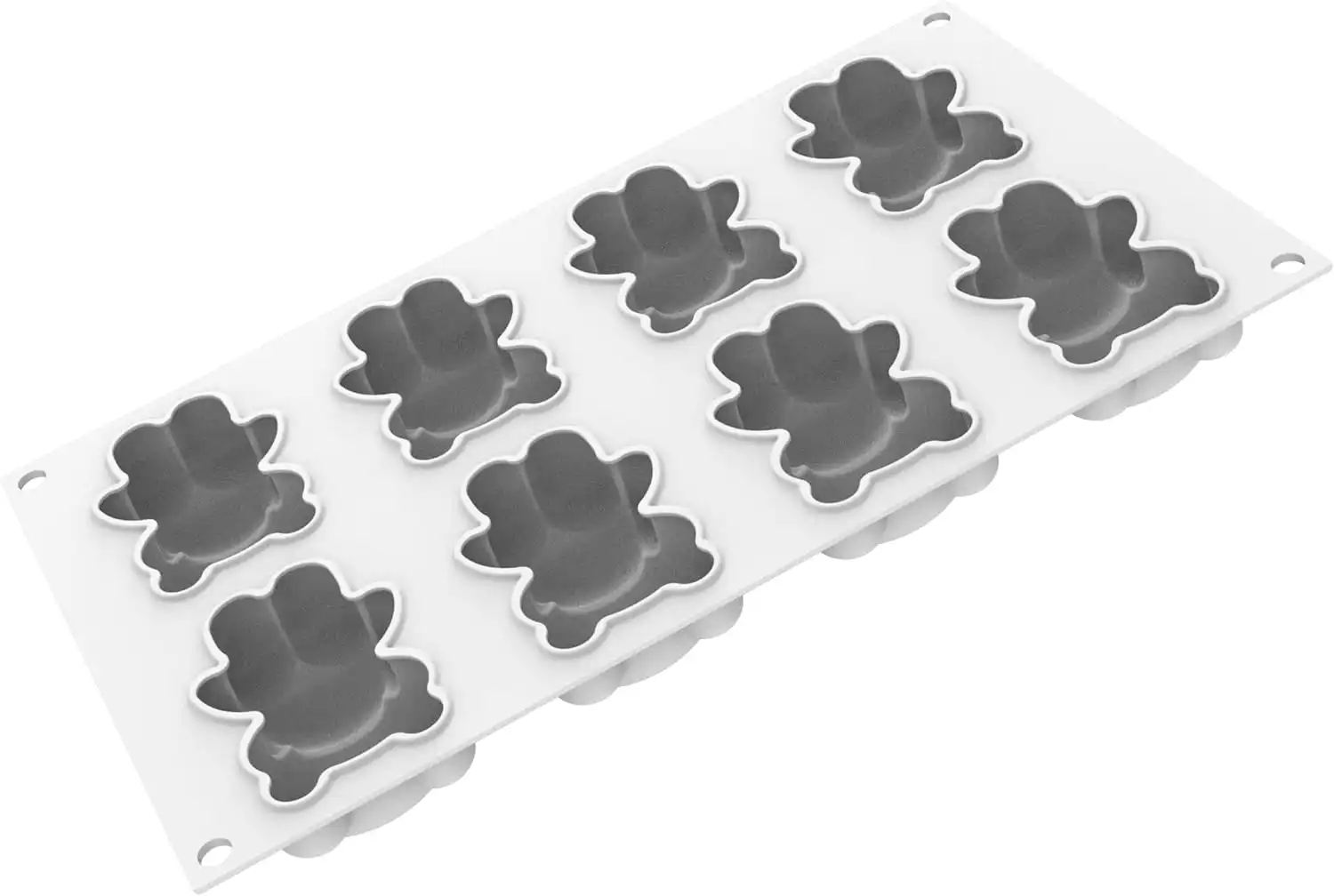 Stampo Silicone Teddy Bear 68 8 Cavita 3D Realistico Con Cutter Dolci Pro