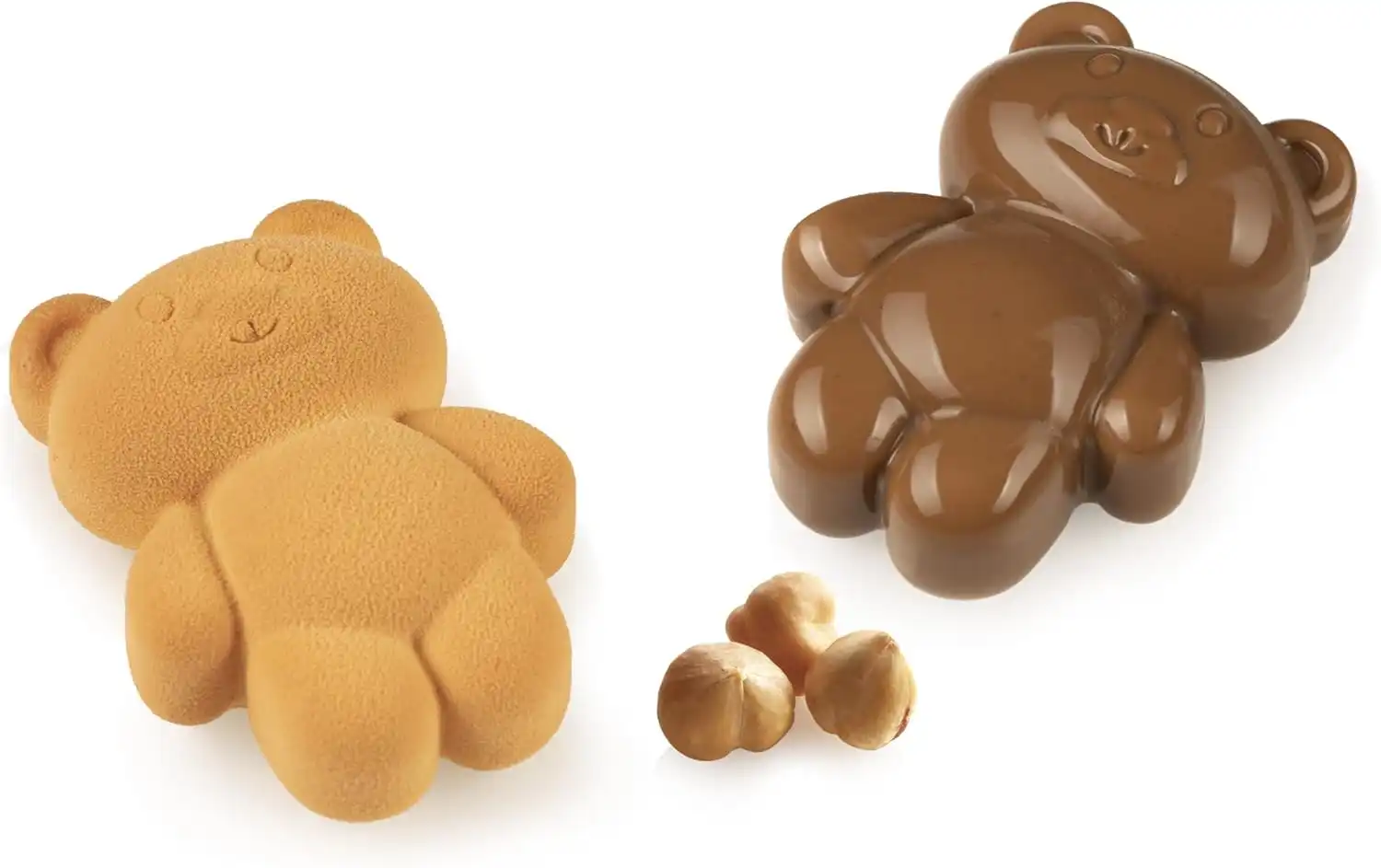 Stampo Silicone Teddy Bear 68 8 Cavita 3D Realistico Con Cutter Dolci Pro