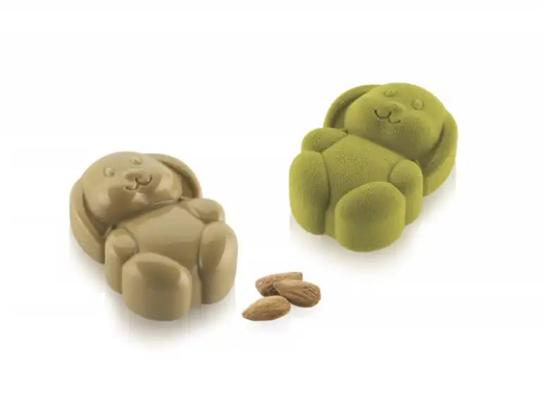 Stampo Silicone Rabbit 70 8 Cavita 3D Realistico Con Cutter Pasticceria Pro