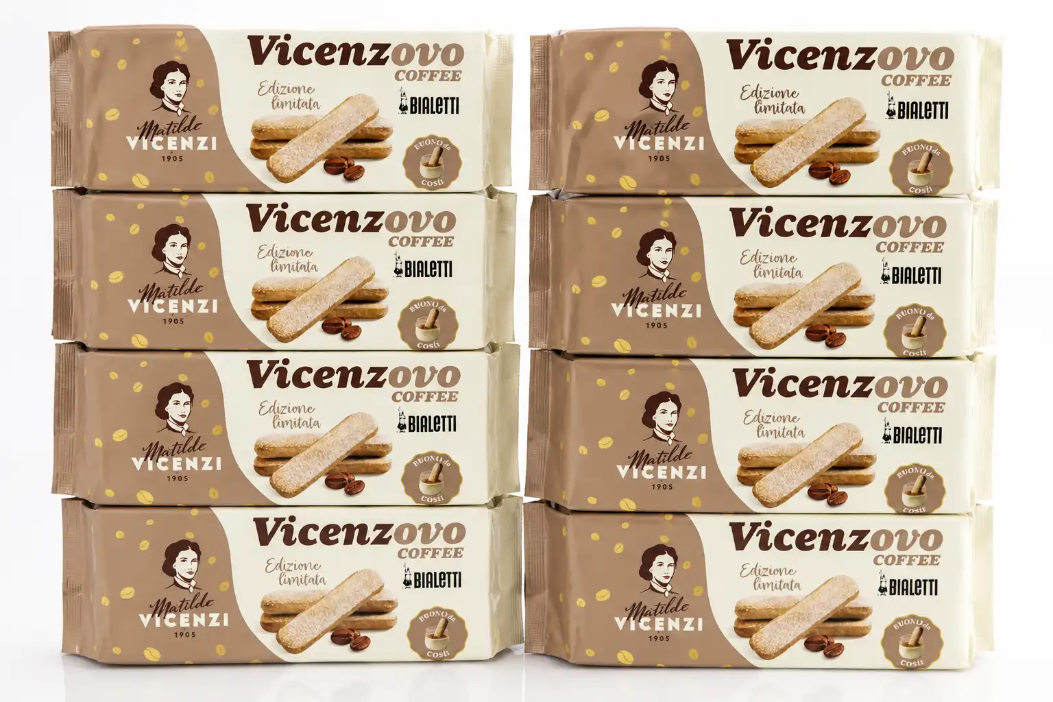 12 Confezioni Vicenzovo Coffee 200g Biscotti Savoiardi Caffe Dessert Dolcezza