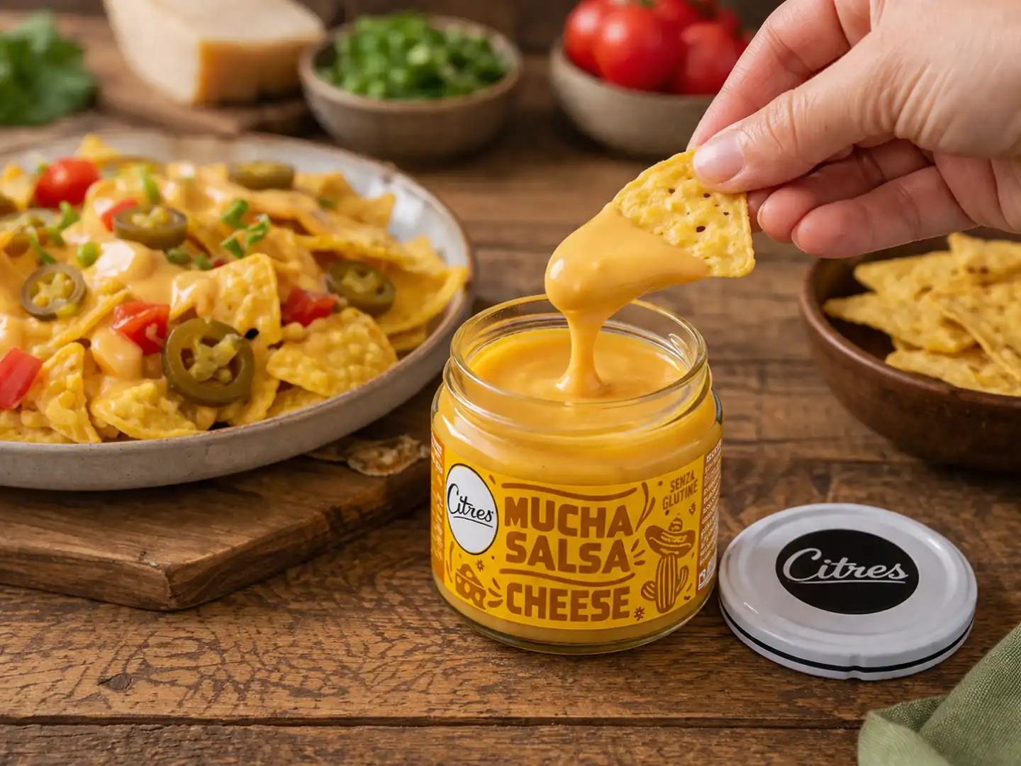 6 Vasetti Citres Salsa Cheese 220g Crema Formaggio Nachos Snack Gourmet