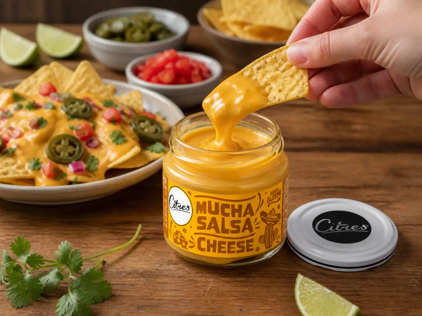 6 Vasetti Citres Salsa Cheese 220g Crema Formaggio Nachos Snack Gourmet