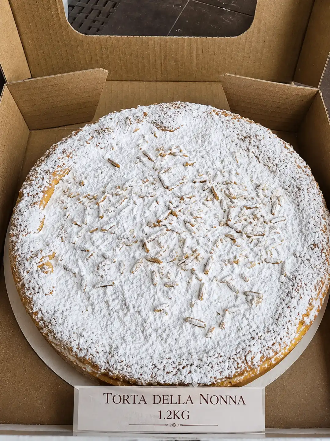 Torta Della Nonna 1,2Kg Dolce Artigianale Crema E Mandorle Dessert Italiano Top!